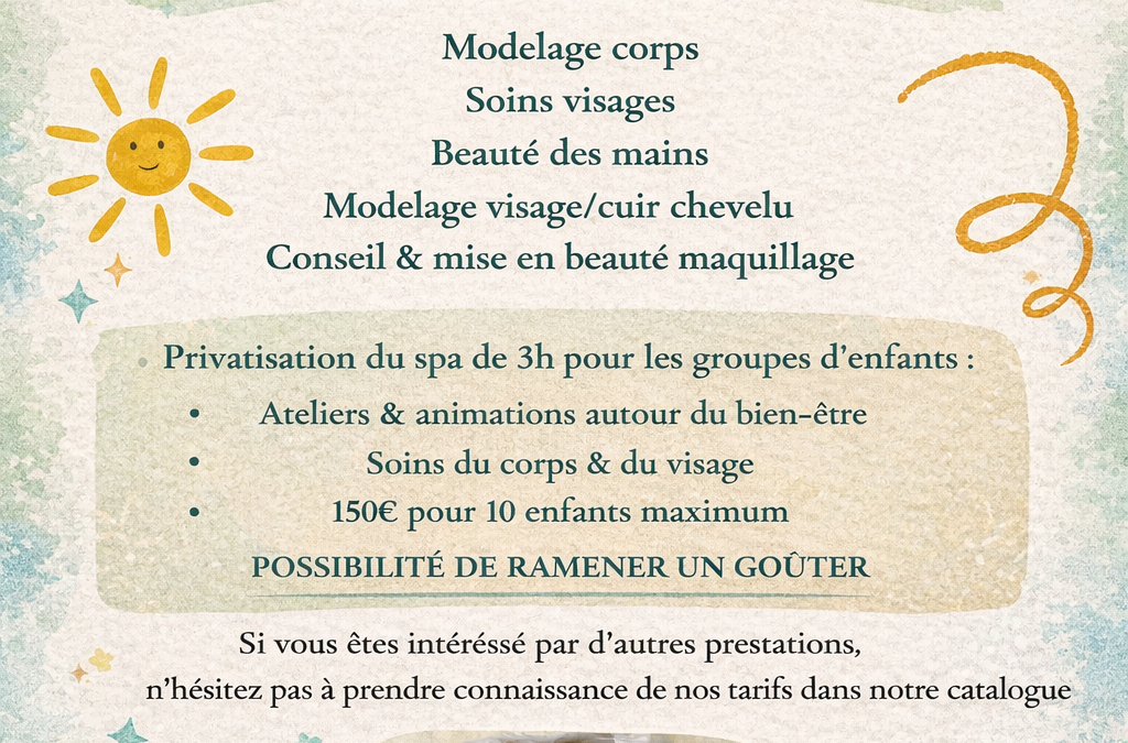 Vacances d’Avril : un moment de bien-être pour les enfants !